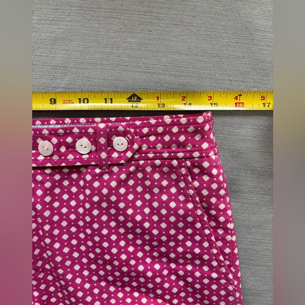 J. Crew Fuchsia Hot Pink and White Polka Dot Mini Skirt Canvas Size 2 - Picture 10 of 10